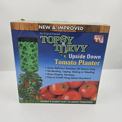 Перевернутая томатная сеялка Topsy Turvy подвесная домашняя садовая сумка для выращивания овощей - Изображение 1 из 4