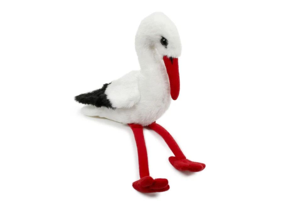 SEMO kleiner STORCH Plüschtier Stofftier Plüsch Kuscheltier * ca. 23 c
