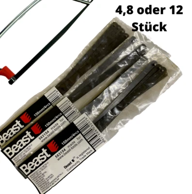 12 ( 8 , 4 ) Sägeblätter 150 mm passend für Puksäge, Bügelsäge & Handsäge 15cm - Bild 1 von 3