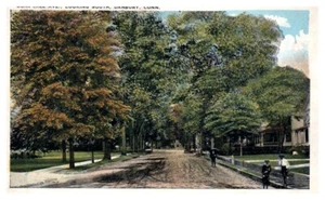 DEAR HILL AVENUE street scene DANBURY, Connecticut CT - Postcard - Picture 1 of 2