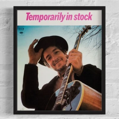 BOB DYLAN 'Nashville Skyline' 1969 "Temporarily In Stock" Promo Poster, 12⅜"x14¾ - Image 1 of 4