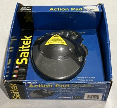 Vintage Saitek SGE Action Pad  PC/USB, New In Package. NOS Game Pad! - Image 1 of 4