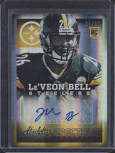 LE'VEON BELL 2013 ABSOLUTE SPECTRUM BLUE STEELERS ROOKIE AUTO RC #D 25/30 - Picture 1 of 1