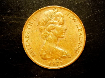 Moneda de 2 centavos de Nueva Zelanda 1972 #1 Foto 1 de 2