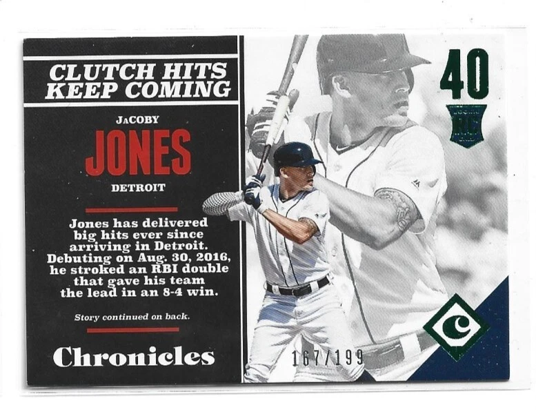 2017 Panini Chronicles Rookie Green /199 JaCoby Jones #147 - Image 1 of 1