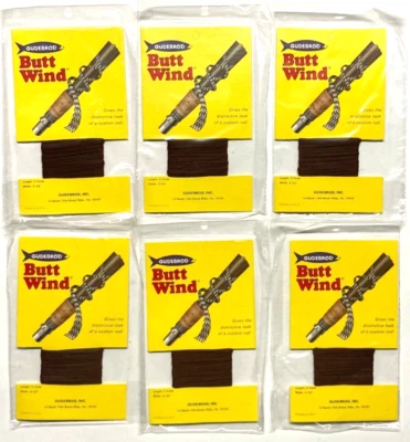 6 PACKS Gudebrod Butt Wind 3/32" Width Dark Brown 3-Yard For Custom Rods - Image 1 of 4