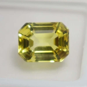 Zafiro amarillo natural de Ceilán facetado certificado GIE 5,35 quilates piedras preciosas sueltas 714 - Imagen 1 de 8