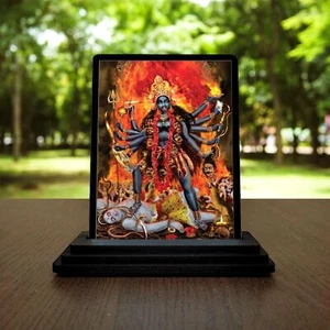 Kali MATA Wooden Car Dashboard Idol Figurine Handcrafted Showpiece Statue - Picture 1 of 2