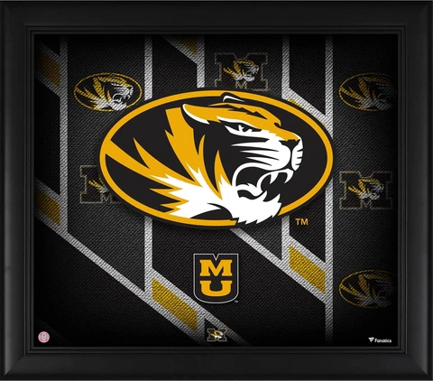 Missouri Tigers Framed 15" x 17" Team Threads Collage Cover