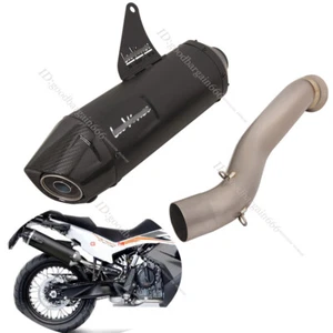 Black Slip-on Muffler Tips Exhaust Pipe Modified for Adventure 790 890 2019-2023 - Picture 1 of 6