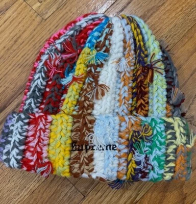 NEW Supreme Hand Tied Beanie FW23 Multicolor Box Logo - Image 1 of 4