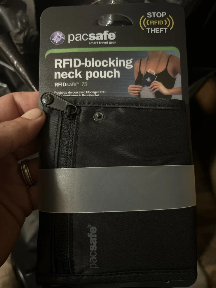 PACSAFE 75 RFID BLOCKING SECURITY NECK POUCH - Image 1 of 4