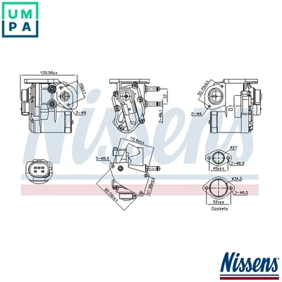 EGR VALVE 98236 FOR SKODA OCTAVIA/II/Combi VW GOLF/PLUS JETTA/III POLO/IV EOS - Image 1 of 4