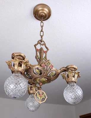 Lámpara de techo antigua vintage Art Deco de 1920 Foto 1 de 4