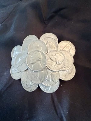 NICKELS  Belt Buckle Made of 1970s Nickels   Total of 19 Nickels  Vintage - Image 1 of 2
