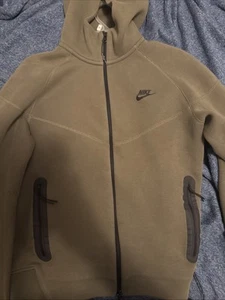 MENS NIKE TECH FLEECE FULL ZIP MENS HOODIE OLIVE GREEN SIZE LARGE NWT $140 - Picture 1 of 4