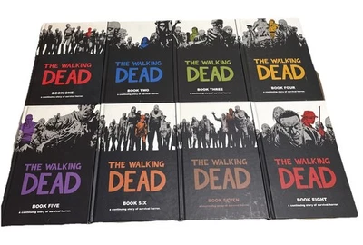 The Walking Dead Hardcover Books Lot 1-8 Graphic Novels Comics Preowned - Image 1 of 4
