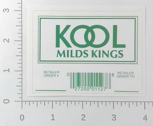 Vintage Kool Milds Kings Zigaretten Tabak Einzelhandel Werbung Aufkleber Abziehbild - Bild 1 von 1