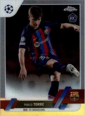 2022 Topps Chrome UEFA Club Competitions Pablo Torre Rookie FC Barcelona #32 - Image 1 of 2