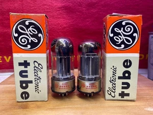 GE 6080 Vacuum Tubes 5 Stars Black Plate NOS NIB  Tested - Picture 1 of 4
