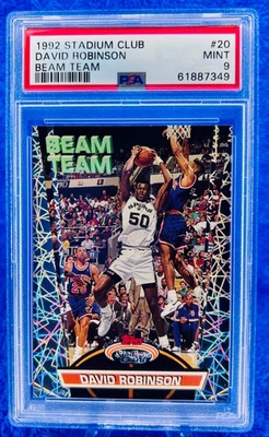 1992 Stadium Club 🏀 Beam Team #20 David Robinson 🏀 SA Spurs 💎 PSA 9 💎 - Image 1 of 4