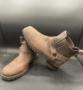 GBX Dorado Men's Brown Leather Biker Boots, Size 10M. 5. (40) - Picture 1 of 7