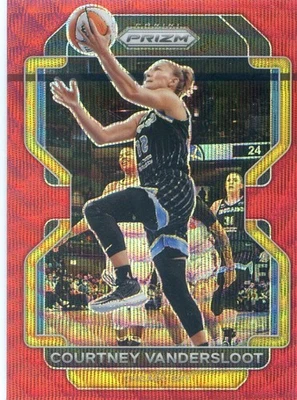 2022 Panini Prizm WNBA COURTNEY VANDERSLOOT #103 RED RUBY WAVE PRIZM SKY - Image 1 of 2