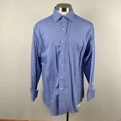 Paul Stuart 15,5 33 / средний синий длинным рукавом кнопка хлопковая рубашка французский манжеты - Изображение 1 из 4