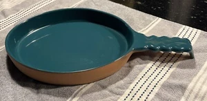 FRANKOMA POTTERY Padella per pane di mais verde prateria ovale panettiere FBP-2 USATO IN OTTIME CONDIZIONI - Foto 1 di 7