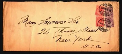 Sudáfrica 1923 cubierta grande a EE. UU. / plegado y pliegue (II) - Z16124b Foto 1 de 2