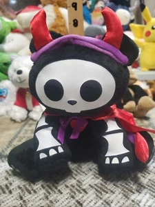 Skelanimals ChungKee Devil Costume Plush 8" Halloween Soft Skeleton Bear - EUC - Picture 1 of 17