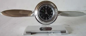 Art Deco Aluminum Propeller Desk Clock Model Authentic Models AP111 - Picture 1 of 4