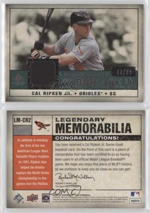 2008 SP Legendary Cuts Memorabilia Green /99 Cal Ripken Jr #LM-CR2 HOF