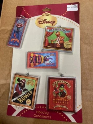 LOTE DE 5 ADORNOS NAVIDEÑOS DE LOS MUPPETS DISNEY 1998 ANIMAL Nuevo con etiquetas Foto 1 de 4