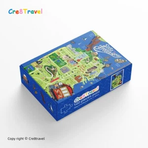 Explore San Francisco 100-Piece Puzzle with QR Code Map | Fun & Educational  - Picture 1 of 7