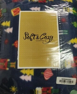 Soft & Cozy Christmas Holiday Fleece Reverse Sherpa Blanket - Picture 1 of 5