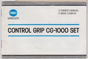 MINOLTA CONTROL GRIP CG - 1000 SET, OWNER'S MANUAL #28 - Picture 1 of 1