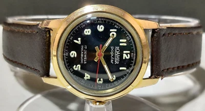 Used Roamer Popular Hand Winding 17-J 30mm Boy Size Wrist Watch Arueb-49 - Image 1 of 4