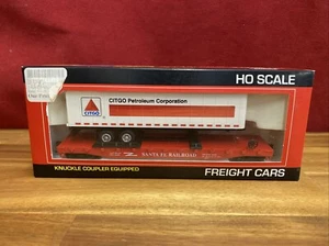 Model Power Citgo 50' Flat w/40' Trailer w/ Knuckle Couplers  #98360 Freight Car - Picture 1 of 2