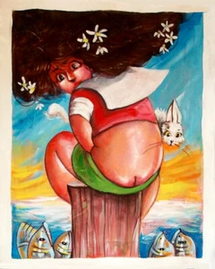 Original Art Painting Cuban Artist Cuba YANNIS BARBIER 23 - Picture 1 of 1