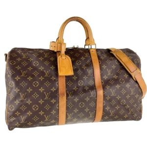 Bandolera Louis Vuitton Monograma Keepall 50 Cuero Marrón Bolso Boston 3231 - Imagen 1 de 24