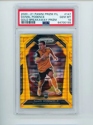 2020-21 Daniel Podence Panini Prizm Breakaway Gold Rookie Card 9/10 PSA 10 GEM - Image 1 of 3