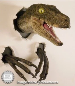 Jurassic Park Lifesize Velociraptor Raptor Wall Decor replica prop dinosaur - Picture 1 of 5