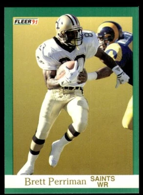 1991 Fleer Brett Perriman New Orleans Saints #302 - Image 1 of 2
