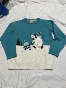 Gymboree Nordic Adventure Boys Embroidered Polar Bear Sweater, Size 7 - Picture 1 of 3