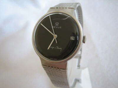 NOS NEW SWISS MADE AUTOMATIC MEN'S REVUE GEORGE CLAUDE WATCH 1960'S WITH DATE  - Image 1 of 4