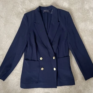 Marks and Spencer Slim Double Breasted Navy Jacket Size 10 BNWT - Picture 1 of 3