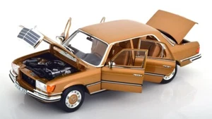 Mercedes 350 SE W116 1973 - dorado metálico Norev 183970 coche modelo 1:18 nuevo embalaje original - Imagen 1 de 7