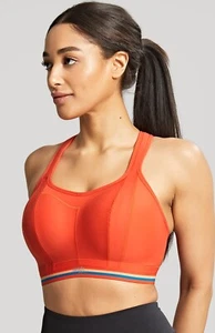 PANACHE SPORT Wirefree Racerback Sports Bra 40E 18E Sunrise Orange 7341R - Picture 1 of 9