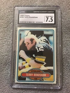 1980 Topps TERRY BRADSHAW #200 Graded CGC 7.5 Pittsburgh Steelers - Picture 1 of 3
